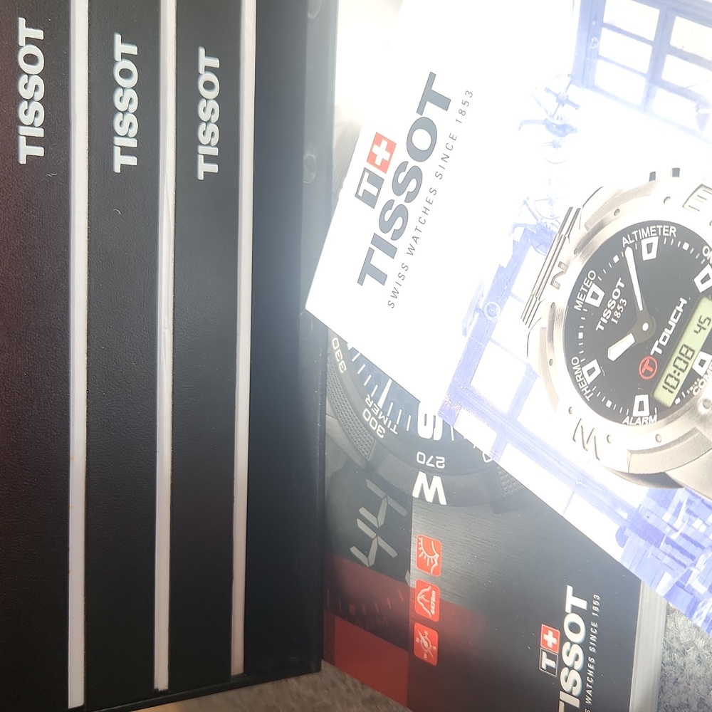 Tissot Men's Black and Red Chronograph Watch - Picture 4 of 5